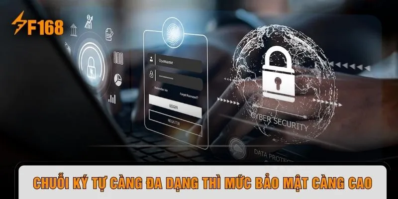 Chuỗi ký tự càng đa dạng thì mức bảo mật càng cao